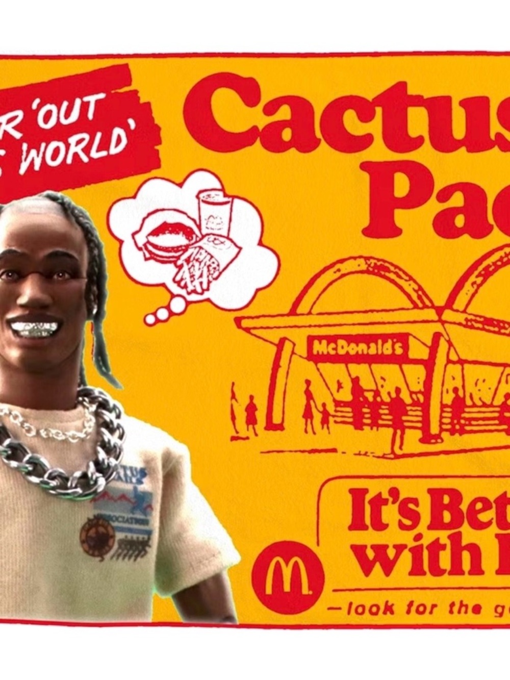 Travis Scott Cactus Jack x McDonald’s Cactus Pack Vintage Fleece Blanket - New
